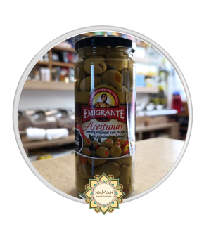 ACEITUNAS EMIGRANTE RELL MORRON FRASCO 200G