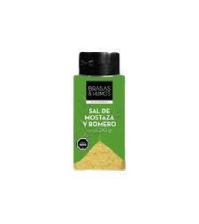 BRASAS&HUMOS SAL DE MOSTAZA Y ROMERO 240G
