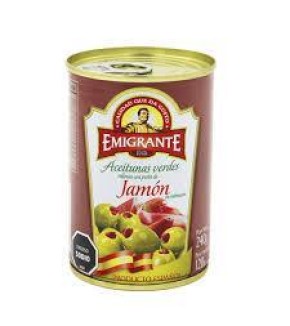 ACEITUNA EMIGRANTE RELL/JAMON 240G