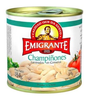 EMIGRANTE CHAMPIÑONES LAMINADOS 184G EMIGRANTE CHAMPIÑONES LAMINADOS 184G