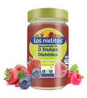 MERM  LOS NIETITOS TRES FRUTAS 0% 340 GRS