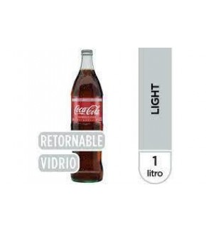COCA COLA VIDRIO LIGHT 1 LT RET.