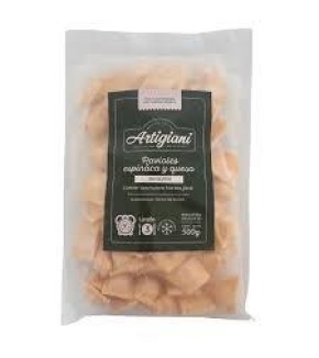 ARTIGIANI RAVIOLES ESPINACA SIN GLUTEN 500G