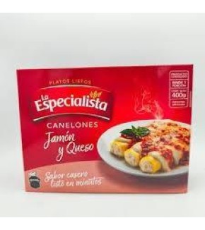 LA ESPICIALISTA CANELONES DE JAMON Y QUESO 400G LA ESPICIALISTA CANELONES DE JAMON Y QUESO 400G