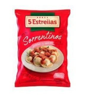 5 ESTRELLAS SORRENTINOS JAMON Y QUESO 750G 5 ESTRELLAS SORRENTINOS JAMON Y QUESO 750G