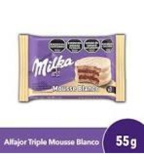 MILKA ALFAJOR TRIPLE MOUSSE BLANCO