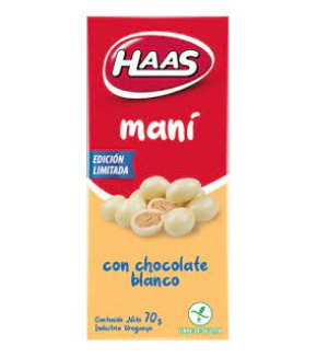 HAAS MANI CHOCO BLANCO 70G