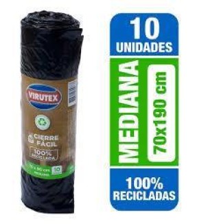 VIRUTEX BOLSAS CIERRE FÁCIL 70X90 x10