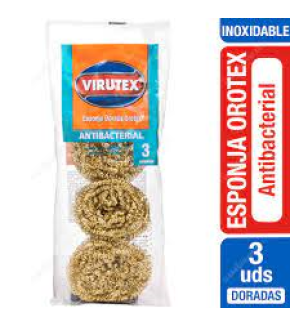 VIRUTEX  ESPONJA OROTEX MEDIANA x3
