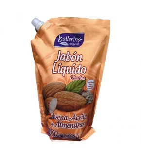 JABON LIQUIDO BALLERINA 1000 ML AVENA Y ACEITE ALM