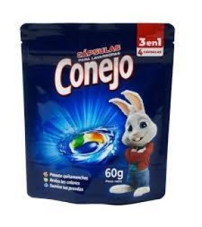 CONEJO CAPSULAS LAVARROPAS 3 EN 1 x4