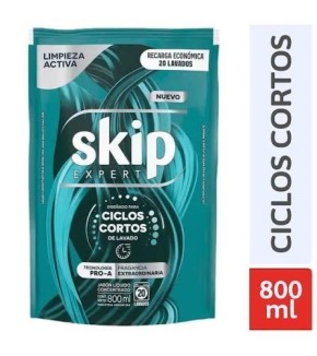 SKIP CICLOS CORTOS LIMPIEZA ACTIVA DP 800ML SKIP CICLOS CORTOS LIMPIEZA ACTIVA DP 800ML