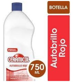 CERAMICOL AUTOBRILLO ROJO 750ML