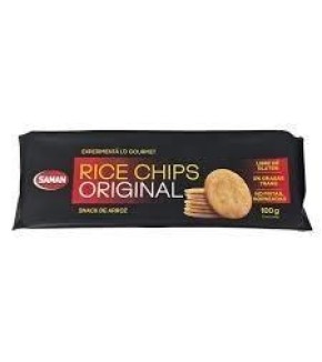 SAMAN RICE CHIPS ORIGINAL S/GLUTEN 100G SAMAN RICE CHIPS ORIGINAL S/GLUTEN 100G