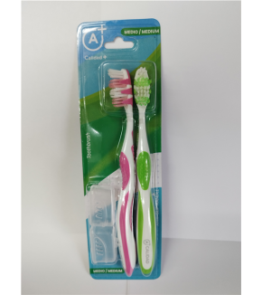 CEPILLO DENTAL A+ MEDIO X2