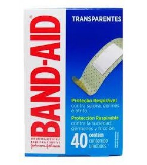 BAND-AID CURITAS TRANSPARENTES X40