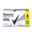 REXONA JABON SENSIBLE x6