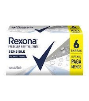 REXONA JABON SENSIBLE x6