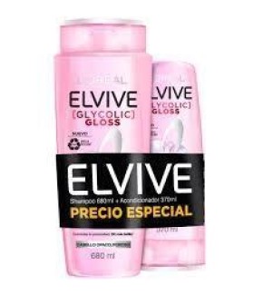 PACK ELVIVE GLYCOLIC GLOSS SH 680ML + AC 370ML