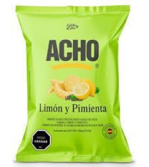 PAPAS ACHO LIMON Y PIMIENTA 120G PAPAS ACHO LIMON Y PIMIENTA 120G