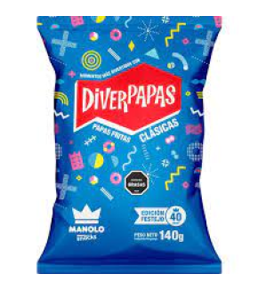 MANOLO PAPAS FRITAS CLASICAS 140G MANOLO PAPAS FRITAS CLASICAS 140G